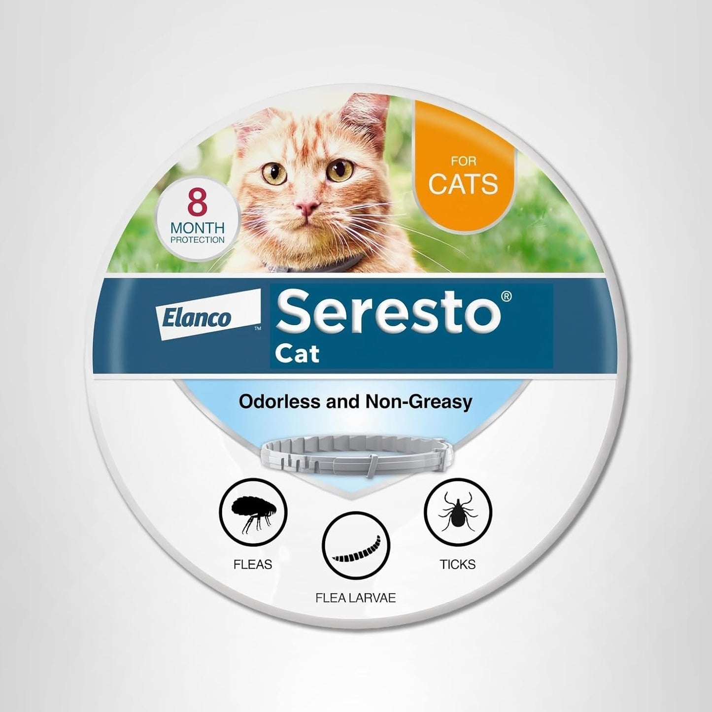 Seresto Cat Vet-Recommended Flea & Tick Treatment & Prevention Collar for Cats | 8 Months Protection