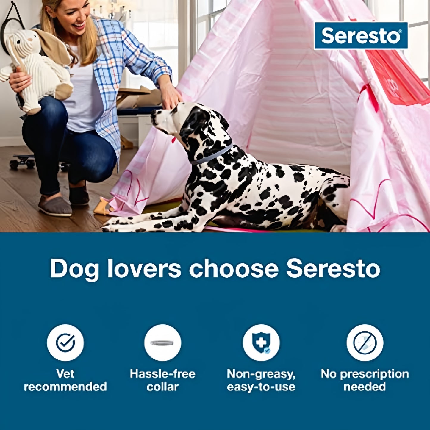 Seresto Flea & Tick Collar for Dogs, Long-Lasting Protection